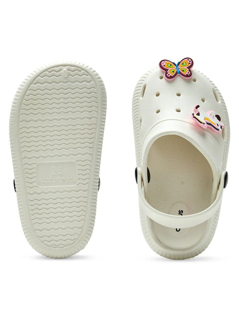 GC-9002K White Kid's Clogs